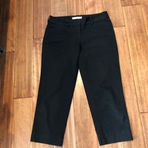 Black cropped trousers